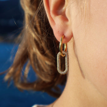 Boucles d'oreilles avec pendentif cristal - CHLOÉ