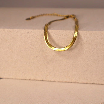 Bracelet plat 'serpent' - OLIVIA