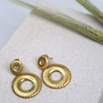 Boucles d'oreilles tendance avec anneau – FLO