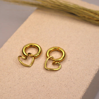 Boucles d'oreilles coeur ouvert - SOPHIE