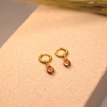 Boucles d'oreilles avec pierres naturelles - STELLA