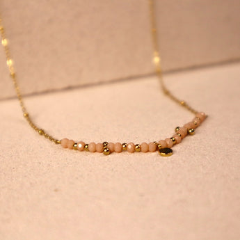 Ketting met mini facetten en kralen - TESS